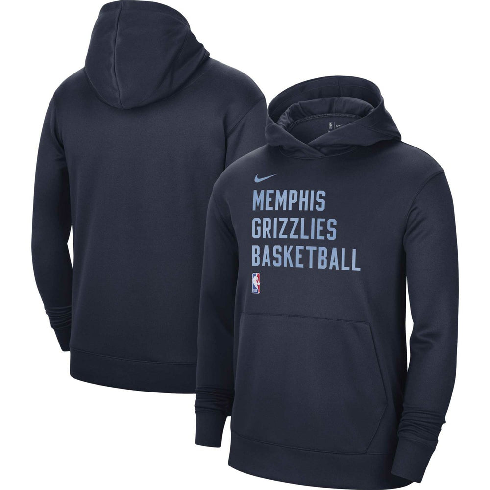 Nike Memphis Grizzlies Unisex 2023/24 Performance Spotlight On-Court Practice Pullover Hoodie Navy