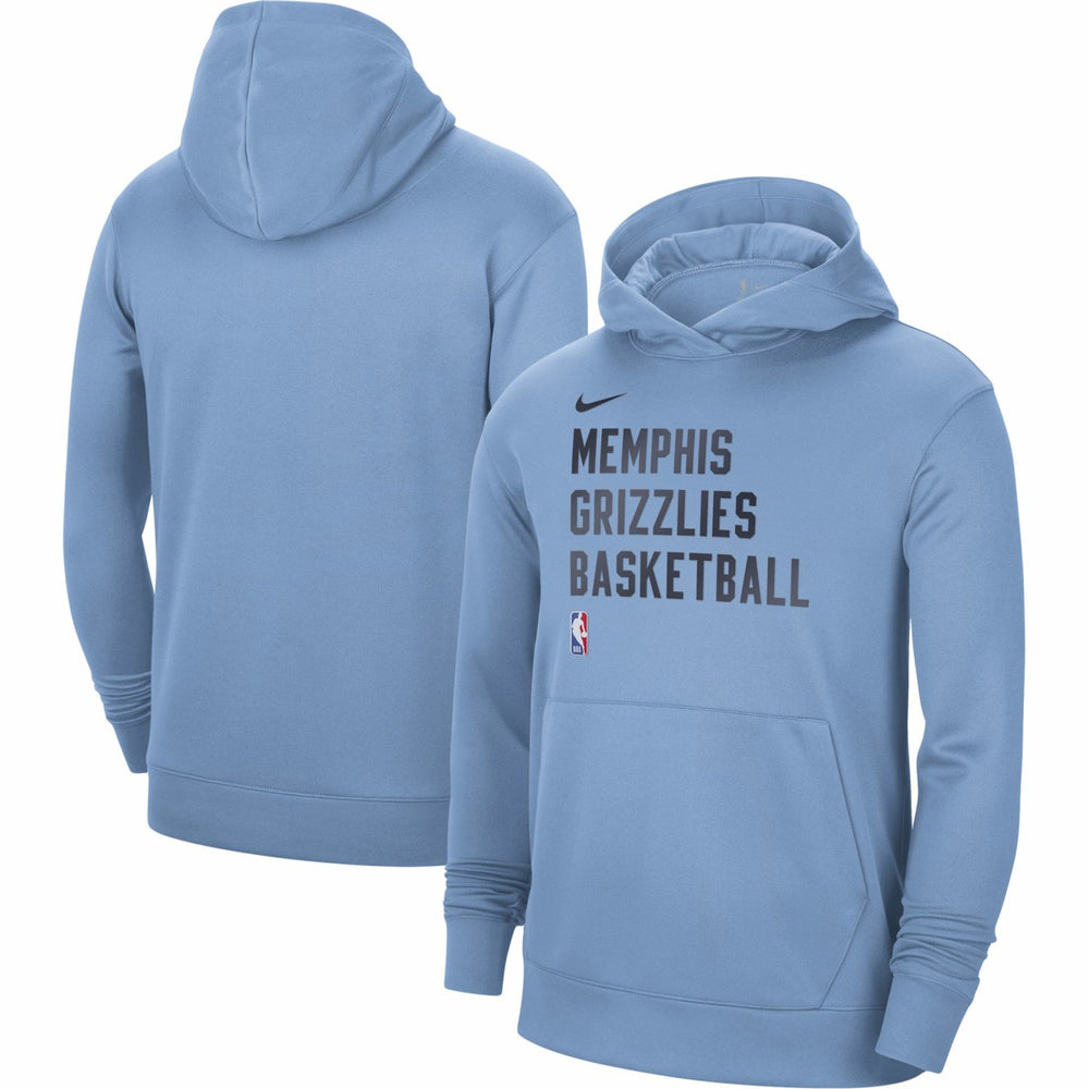 Nike Memphis Grizzlies Unisex 2023/24 Performance Spotlight On-Court Practice Pullover Hoodie Light Blue