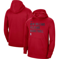 Nike New Orleans Pelicans Unisex 2023/24 Performance Spotlight On-Court Practice Pullover Hoodie Red