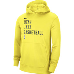 Nike Utah Jazz Unisex 2023/24 Performance Spotlight On-Court Practice Pullover Hoodie Yellow