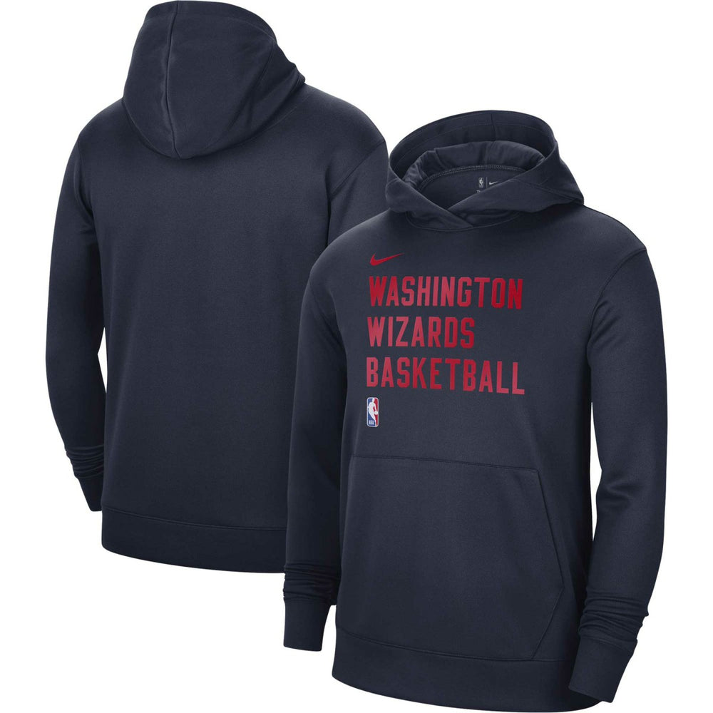 Nike Washington Wizards Unisex 2023/24 Performance Spotlight On-Court Practice Pullover Hoodie Navy