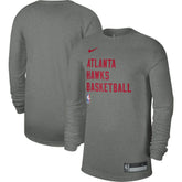 Nike Atlanta Hawks Unisex 2023/24 Legend On-Court Practice Performance Long Sleeve T-Shirt Heather Gray
