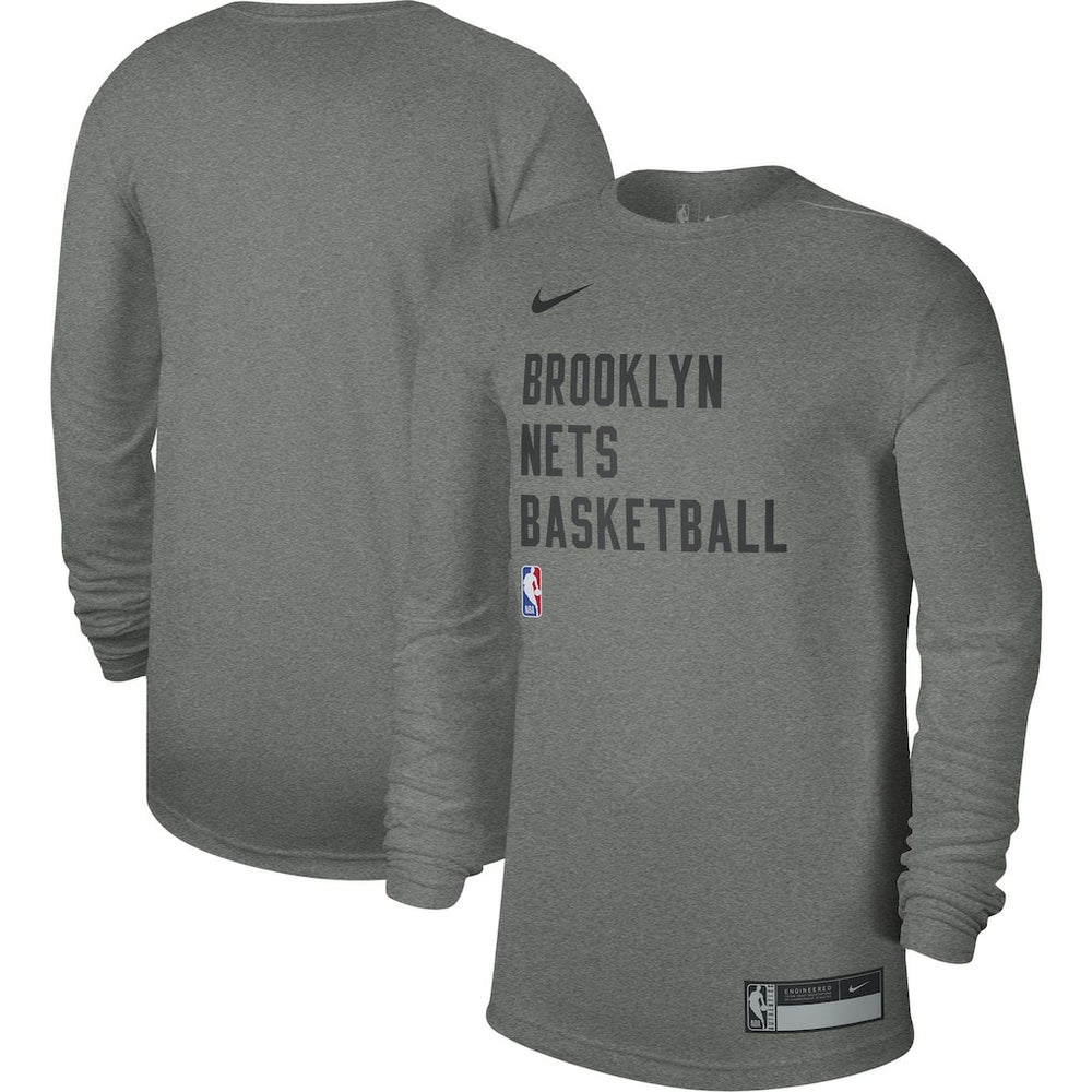 Nike Brooklyn Nets Unisex 2023/24 Legend On-Court Practice Long Sleeve T-Shirt Heather Gray