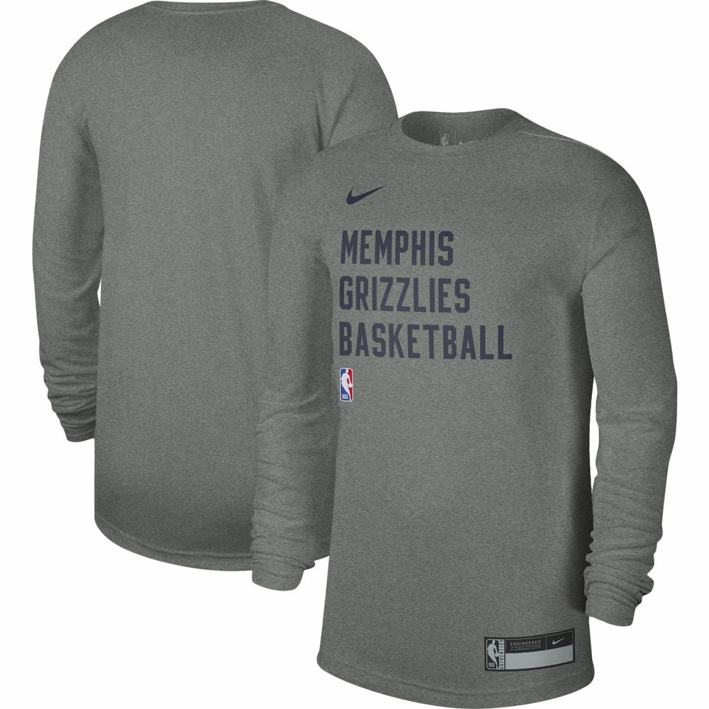 Nike Memphis Grizzlies Unisex 2023/24 Legend On-Court Practice Long Sleeve T-Shirt Heather Gray
