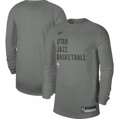 Nike Utah Jazz Unisex 2023/24 Legend On-Court Practice Long Sleeve T-Shirt Heather Gray