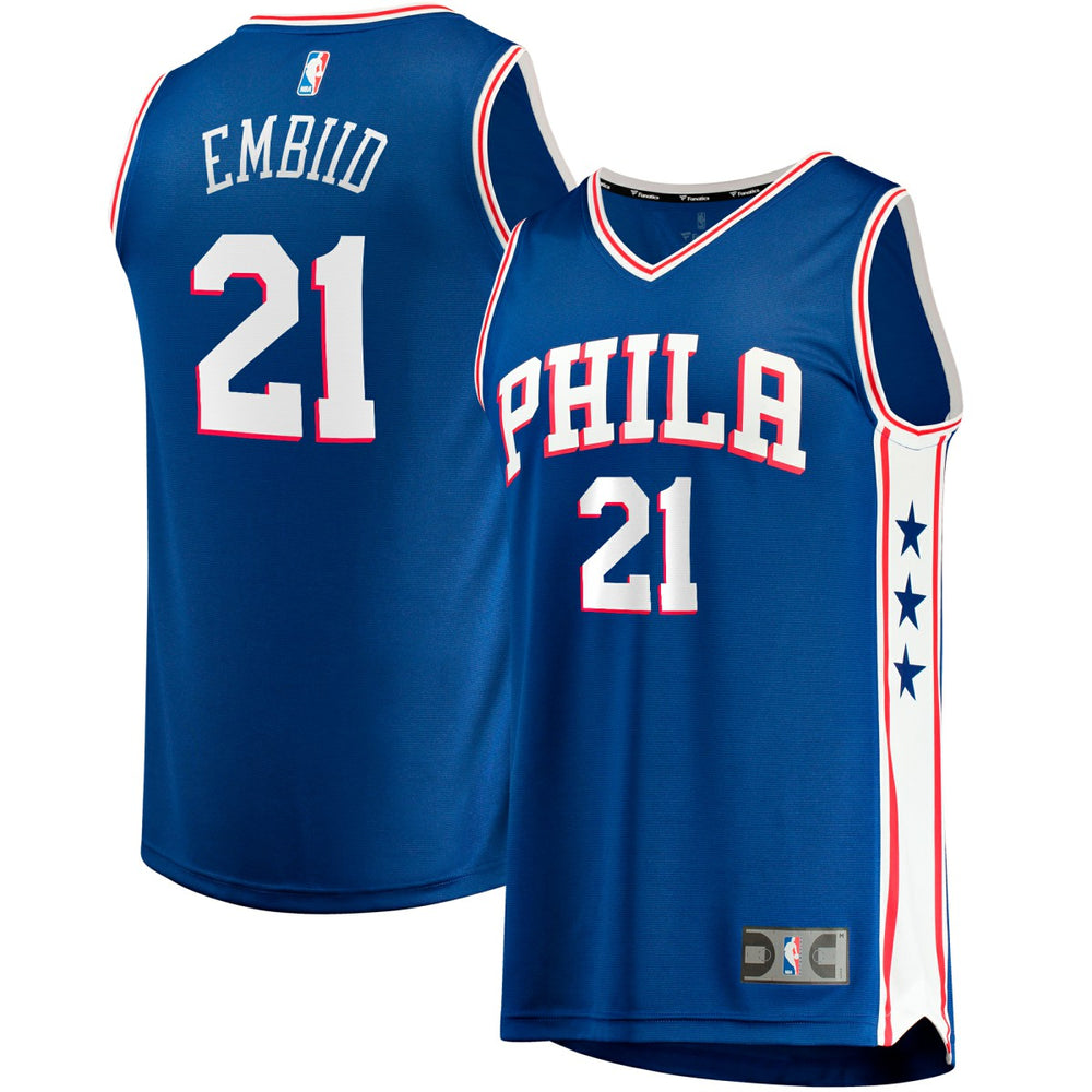 Fanatics Joel Embiid Philadelphia 76ers Big & Tall Fast Break Player Jersey Royal Icon Edition