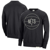 Nike Brooklyn Nets 2023/24 Authentic Standard Issue Travel Performance Pullover Sweatshirt Black