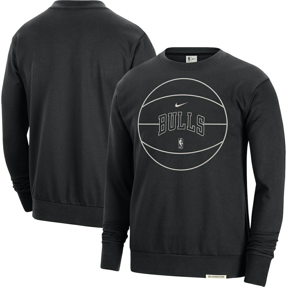 Nike Chicago Bulls 2023/24 Authentic Standard Issue Travel Performance Pullover Sweatshirt Black