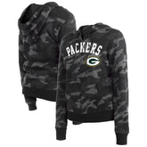 Green Bay Packers New Era Women's Camo Full-Zip Hoodie - Black - NFL