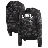 Las Vegas Raiders New Era Women's Camo Full-Zip Hoodie - Black - NFL