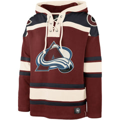 Cale Makar Colorado Avalanche '47 Player Name & Number Lacer Pullover Hoodie - Burgundy | 47 brand sale