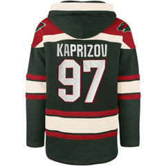 Kirill Kaprizov Minnesota Wild '47 Player Name & Number Lacer Pullover Hoodie - Green | 47 brand Clearance
