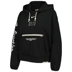 Nike Brooklyn Nets Women's Courtside Standard Issue Performance Pullover Hoodie Black