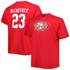 Christian McCaffrey San Francisco 49ers Big & Tall Player Name & Number T-Shirt - Scarlet - Fanatics
