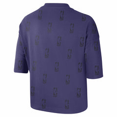 Nike Phoenix Suns Women's Allover NBA Logo Boxy T-Shirt Purple