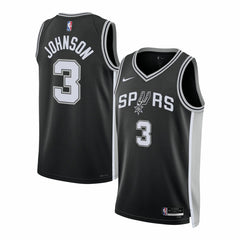 Nike Keldon Johnson San Antonio Spurs Unisex Swingman Jersey Icon Edition Black