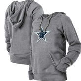 Dallas Cowboys New Era Women's Floral Raglan Pullover Hoodie - Gray - NFL