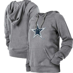 Dallas Cowboys New Era Women's Floral Raglan Pullover Hoodie - Gray - NFL