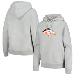 Denver Broncos New Era Women's Floral Raglan Pullover Hoodie - Gray - NFL