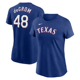 Jacob deGrom Texas Rangers Nike Women's 2023 Name & Number T-Shirt Sale