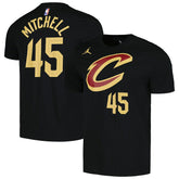 Donovan Mitchell Cleveland Cavaliers Jordan Brand 2022/23 Statement Edition Name & Number T-Shirt Black