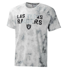 Las Vegas Raiders MSX by Michael Strahan Resolution Tie-Dye Raglan T-Shirt - Gray - NFL