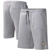 New Orleans Saints MSX by Michael Strahan Trainer Shorts - Heather Gray - NFL