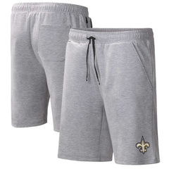 New Orleans Saints MSX by Michael Strahan Trainer Shorts - Heather Gray - NFL