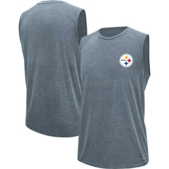 Pittsburgh Steelers MSX by Michael Strahan Warm Up Sleeveless T-Shirt - Gray - NFL