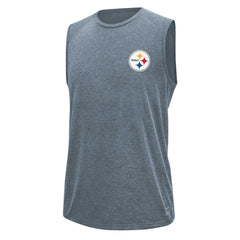 Pittsburgh Steelers MSX by Michael Strahan Warm Up Sleeveless T-Shirt - Gray - NFL