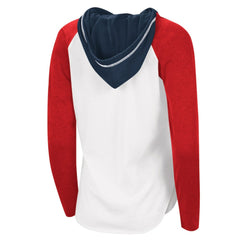 Washington Capitals G-III 4Her by Carl Banks Women's MVP Raglan Lightweight Hooded T-Shirt - White/Heather Red | NHL on sale