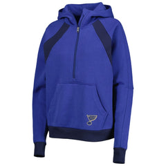 St. Louis Blues Starter Women's Wishbone Half-Zip Hoodie - Blue | NHL near me