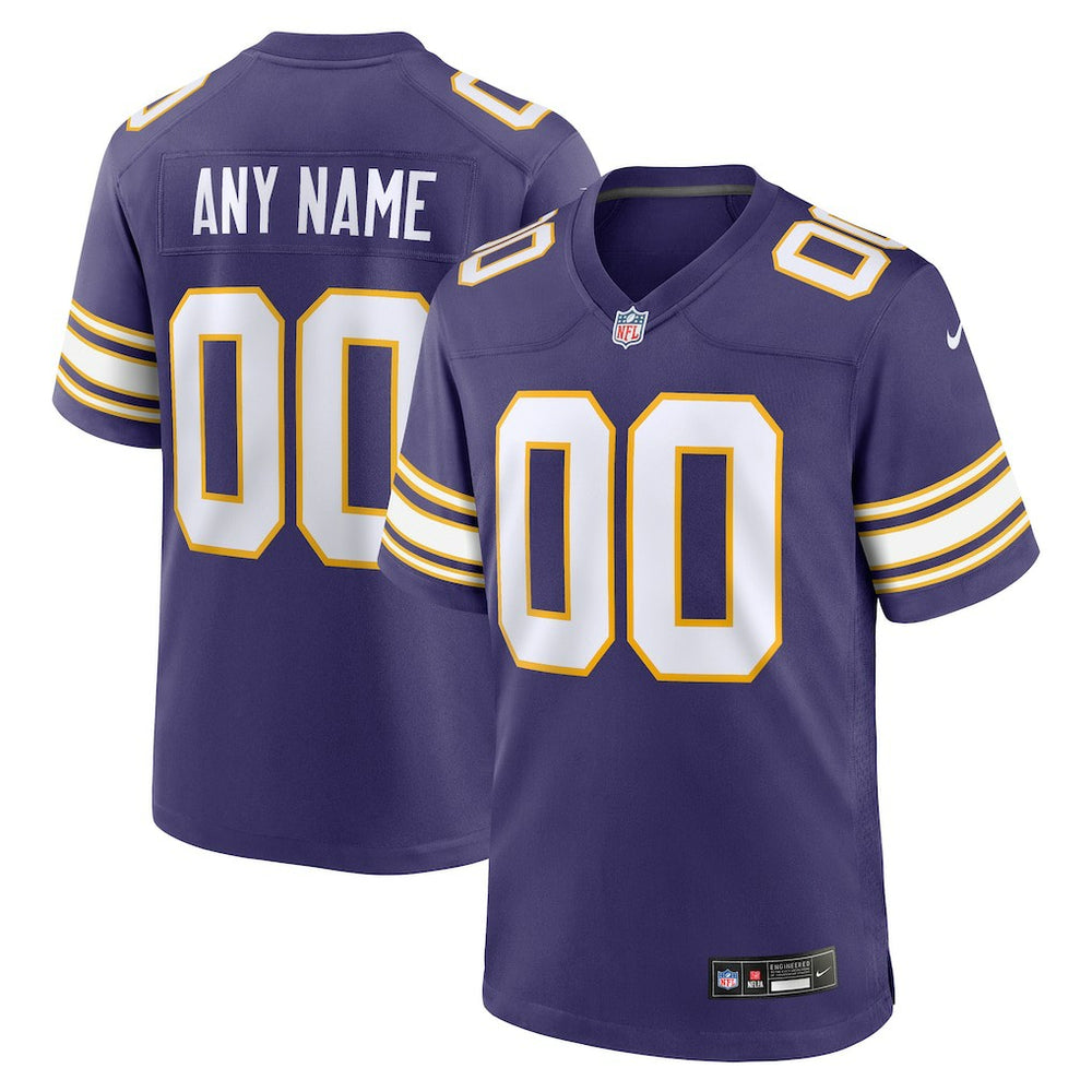 Minnesota Vikings Classic Custom Game Jersey - Purple - Nike