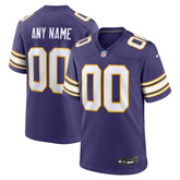 Minnesota Vikings Classic Custom Game Jersey - Purple - Nike