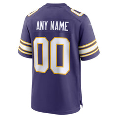 Minnesota Vikings Classic Custom Game Jersey - Purple - Nike