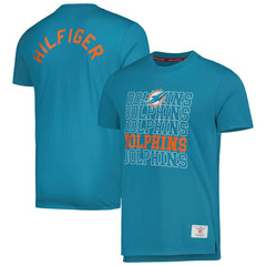 Miami Dolphins Tommy Hilfiger Liam T-Shirt - Aqua - NFL