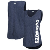 Dallas Cowboys Women's Cades Cape Omni-Wick Tri-Blend Tank Top - Navy - Columbia