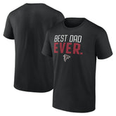 Atlanta Falcons Best Dad Ever Team T-Shirt - Black - NFL
