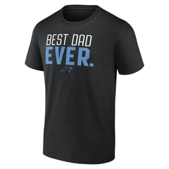 Carolina Panthers Best Dad Ever Team T-Shirt - Black - NFL
