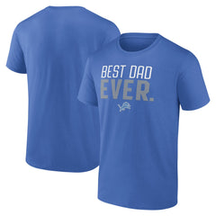 Detroit Lions Best Dad Ever Team T-Shirt - Blue - NFL