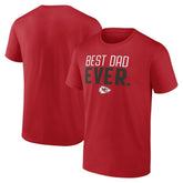 Kansas City Chiefs Best Dad Ever Team T-Shirt - Red - NFL