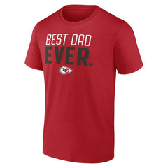 Kansas City Chiefs Best Dad Ever Team T-Shirt - Red - NFL