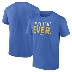 Los Angeles Chargers Best Dad Ever Team T-Shirt - Powder Blue - NFL