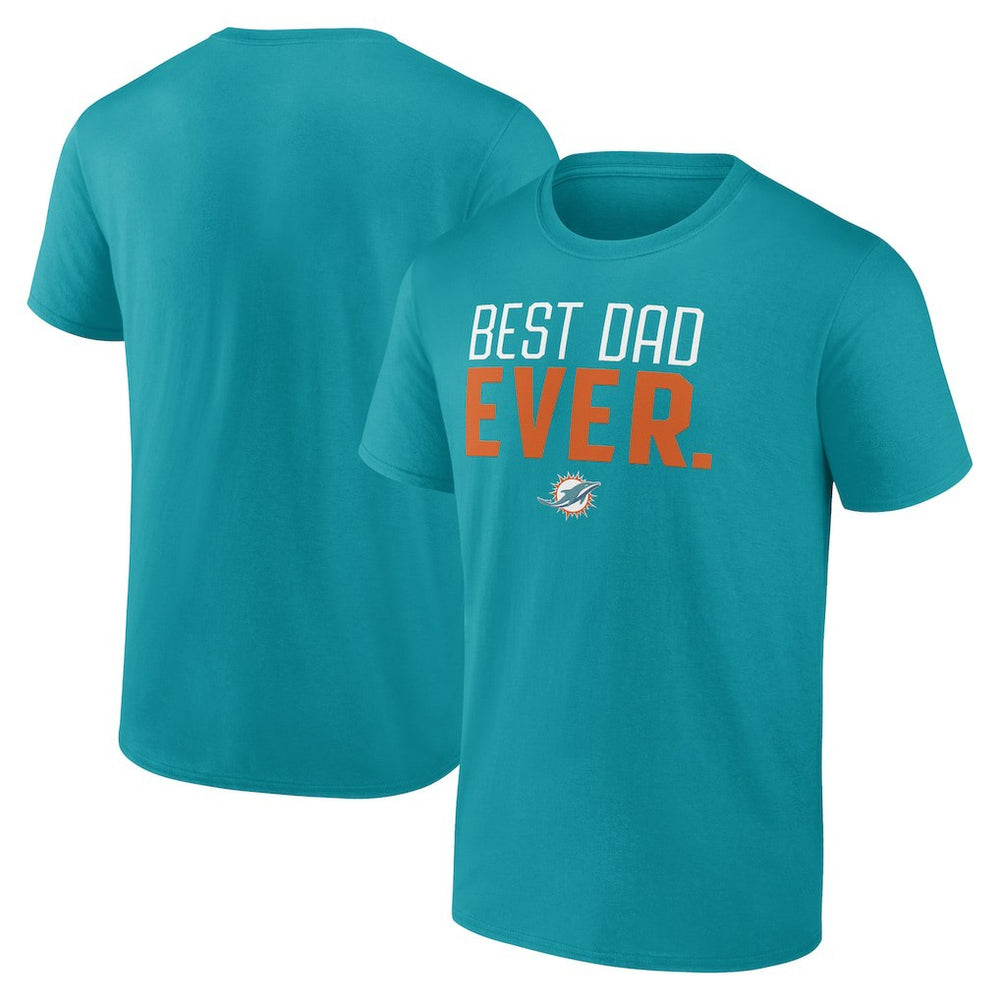 Miami Dolphins Best Dad Ever Team T-Shirt - Aqua - NFL