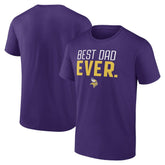 Minnesota Vikings Best Dad Ever Team T-Shirt - Purple - NFL