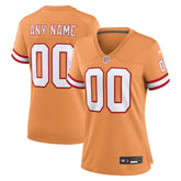 Tampa Bay Buccaneers Women's Custom Throwback Game Jersey - Orange - Nike