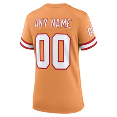 Tampa Bay Buccaneers Women's Custom Throwback Game Jersey - Orange - Nike