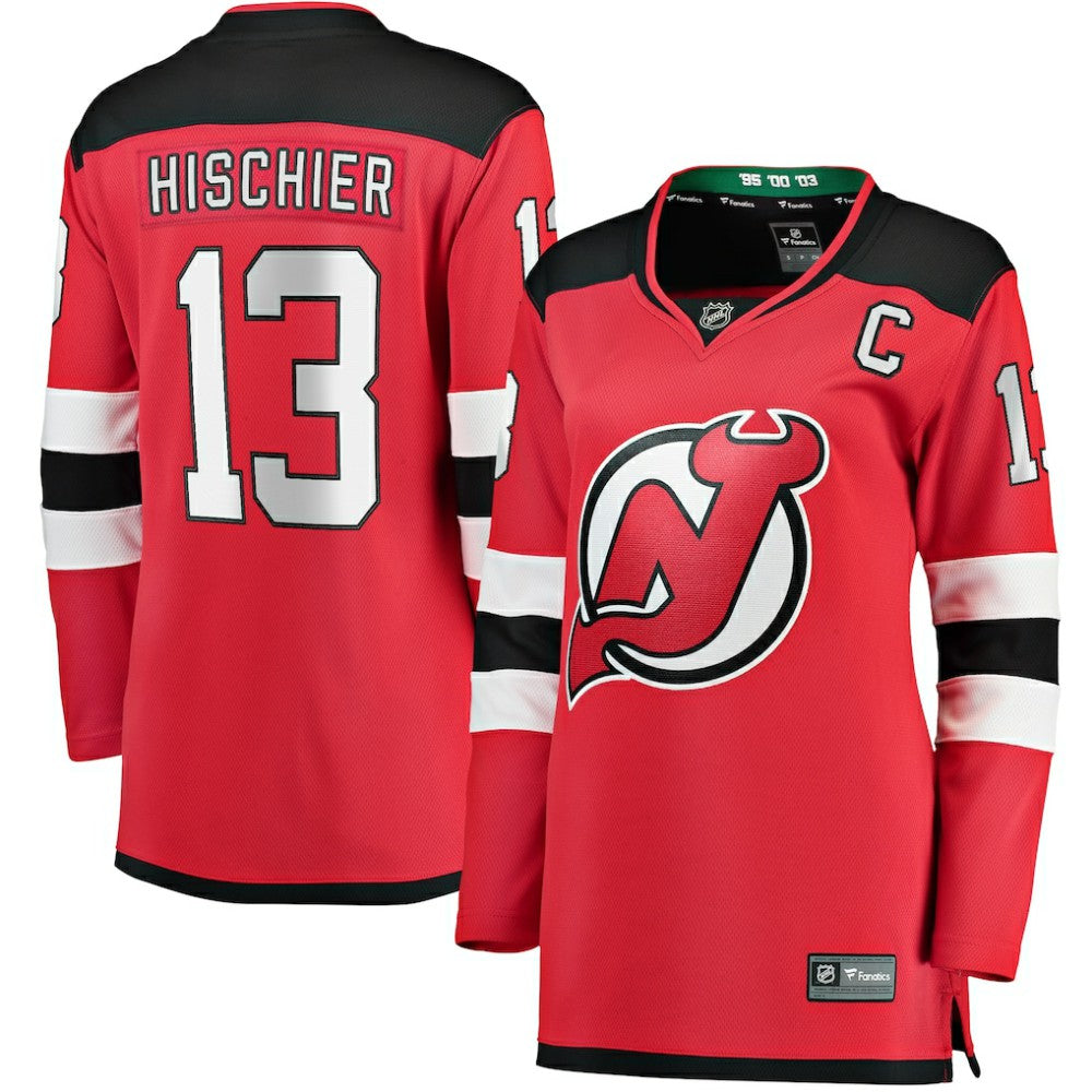Nico Hischier New Jersey Devils Fanatics Women's Captain Patch Home Breakaway Jersey - Red | Fanatics online