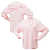 Miami Dolphins Women's Millennial Spirit Jersey T-Shirt - Pink - Fanatics