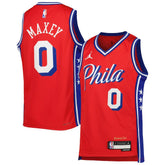 Tyrese Maxey Philadelphia 76ers Jordan Brand Youth Swingman Jersey Statement Edition Red